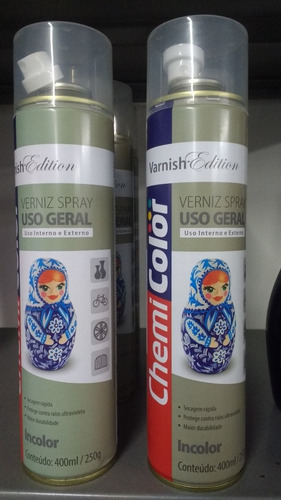 Imagem 1 de 1 de Verniz Spray Uso Geral Chemi Color