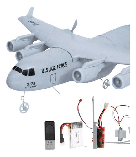 Rc Plane Glider Transporte Diy Conjunto Estándar + Luz