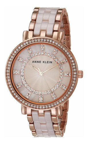 Reloj Mujer Anne Klein Ak-3810lprg Cuarzo Pulso Rosado En