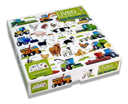 Livro Infantil - Na Fazenda: Livro Com Quebra Cabeça - Usbo