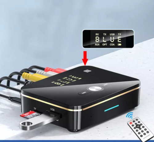 Transmisor Receptor Adaptador Bluetooth Convertidor Optico