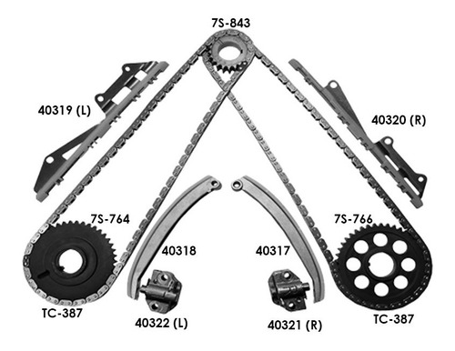 Kit De Distribucion Ford Cougar 4.6 V8 Sohc 1996-1997