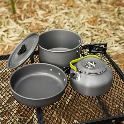 Li Juego De Utensilios De Cocina For Acampar, Vajilla De