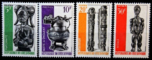 Arte Africano - Costa De Marfil 1966 - Serie Mint
