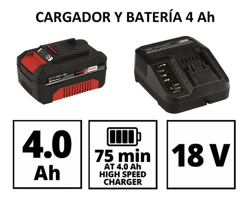 Imagen 6 de 10 de Cortacesped Inalámbrica Einhell + Batería 4,0ah + Cargador