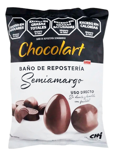 Chocolate Chocolart Semiamargo 500gr Baño Repostería - Cc