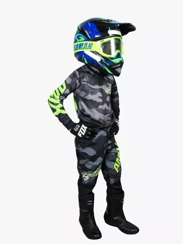 Conjunto Roupa Infantil Amx Prime Moto Camisa Calça Cross Trilha -  Conjuntos e Macacão para Moto - Magazine Luiza