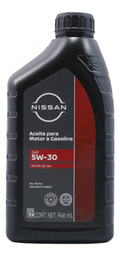 Aceite Motor Sintetico 5w30 4 L. Sentra 2017 Nissan