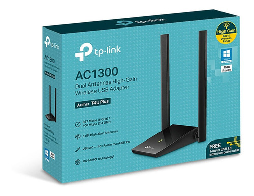 Tp-link Adaptador Usb Wifi Archer T4u Plus Ac1300 3.0 Dual B