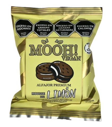 Alfajor De Mousse De Limon Vegano Mooh! 65 G