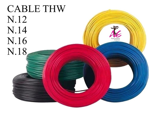 Cable Thw N.12 , N.14 ,  N.16 ,  N.18 