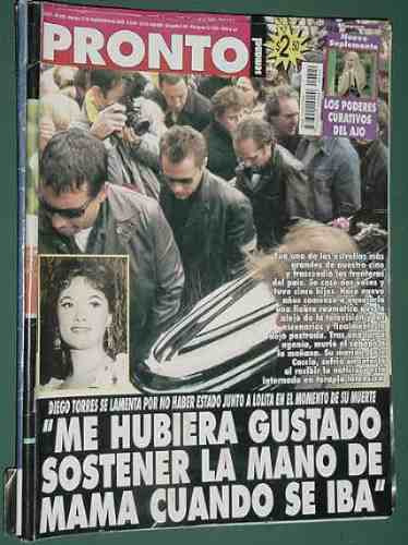 Revista Pronto 320 Muerte De Lolita Torres - Diego Torres