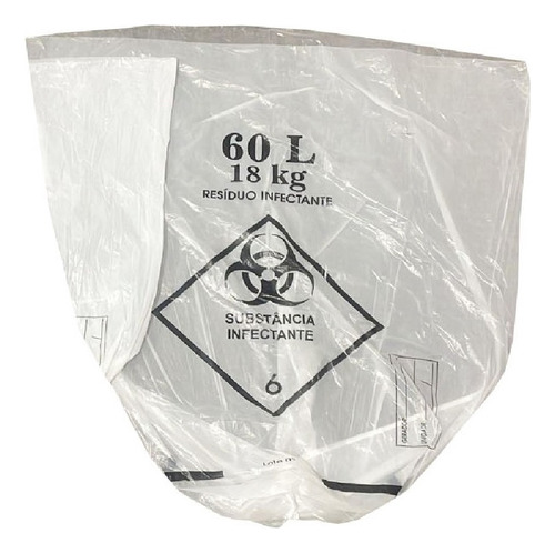 Saco De Lixo Hospitalar Resíduo Infectante 60 Litros C/100