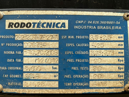 Semi Reboque Rodotécnica Tanque 2013