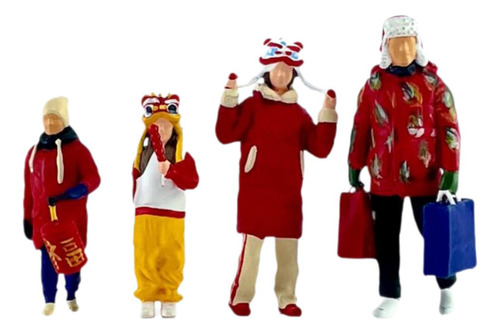 4x 1:64 Figuras Familiares De Escala Miniatura Miniaturas