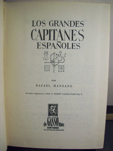 Adp Los Grandes Capitanes Españoles Rafael Manzano / 1960