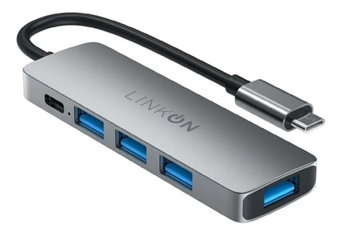 Hub Adaptador Usb Tipo C 5 En 1 Linkon Para Mac Macbook Windows