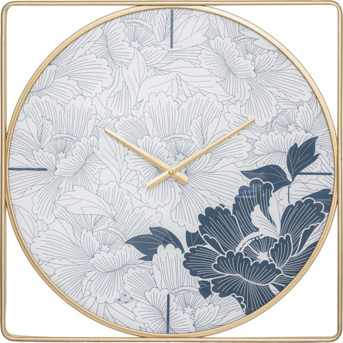 Reloj Pared 179412 Azul Flor 58cm F1