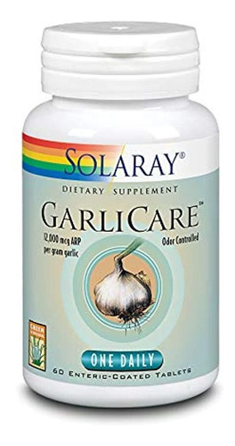Solaray Garlicare Tabletas, 12000 mcg, 60 unidades