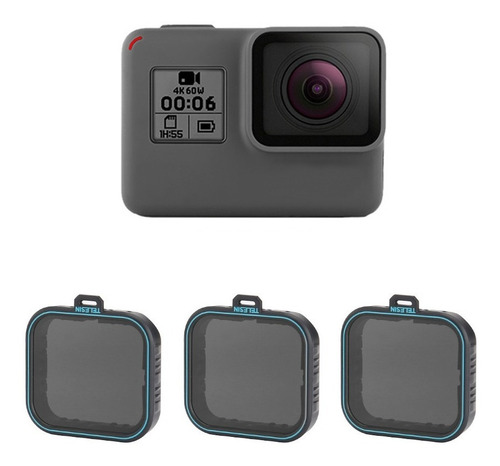 Telesin Gopro Hero 5/6/7 Filtros Nd 8 16 32 Kit - Inteldeals
