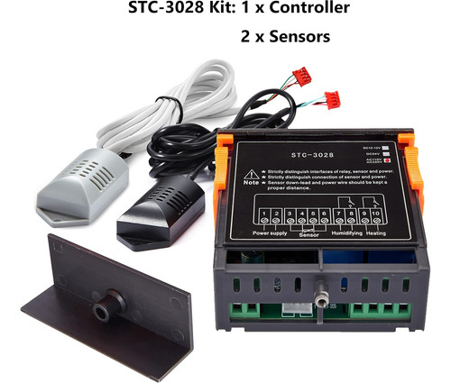 Controlador Stc-3028 Ac110-230v Temp & Hum Dual Display & Re