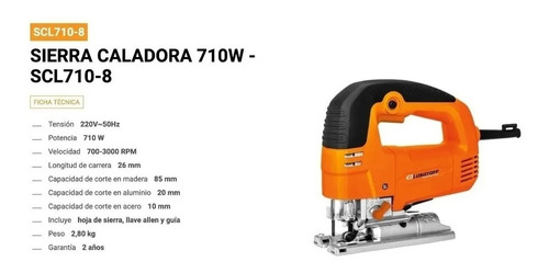 Imagen 5 de 12 de Caladora Lusqtoff 710w Vel Variable Carpintero + Hojas Bosch