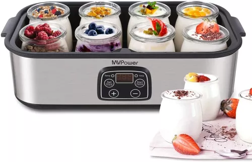 Yogurtera Digital Mvpower Maquina Para Yogur 8 Vasos