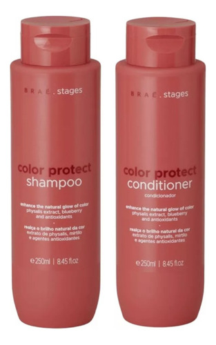 Kit Braé Stages Color Protect Shampoo + Condicionador 250ml