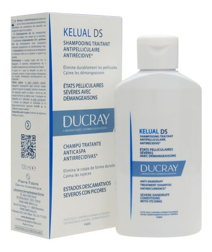 Imagen 1 de 1 de Ducray Kelual Ds Shampoo Cuidado Caspa 100ml