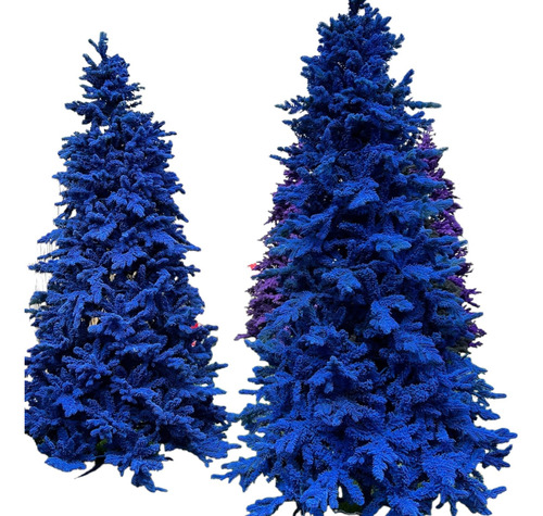 Holiday Time Arbol De Navidad Nevado Color Azul