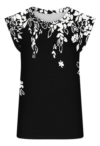 . Blusa Sin Mangas Transpirable Con Cuello Redondo Y Cuello