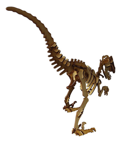 Imagen 3 de 6 de Rompecabezas 3d Dinosaurio Velociraptor Envio Flex