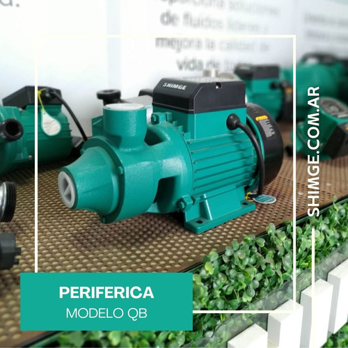 Bomba Periférica Para Agua Shimge Qb80g 1 Hp 220v 3600 L/h Alto Caudal Y Presión Con Bajo Consumo Eléctrico