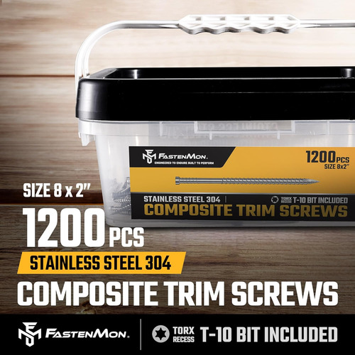 Tornillos Compuestos #8 X 2 Acero Inoxidable 304 Resistente