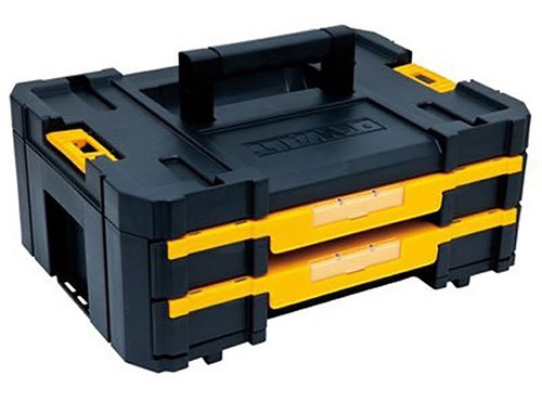 Caja De Herramientas 2 Gavetas Iv Sistema T-stak Dewalt Color Negro