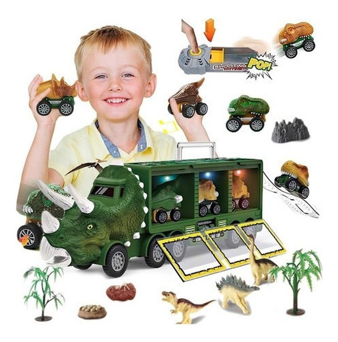 Camión De Juguete De Dinosaurio For Niños Con Luces