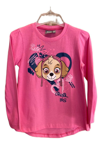 Remera Niños Paw Patrol Original Marshal Chasse Sky 