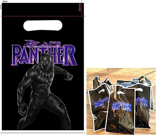 Forever Panther Bolsa Dulces Negro 10 Piezas Para Sorpresa R