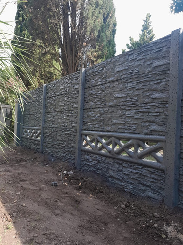 Muro Premoldeado De Hormigon Simil Laja Piedra
