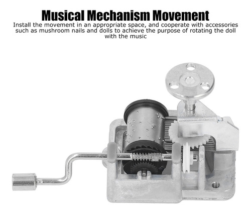 Mecanismo Musical De 18 Notas, Movimiento, Estilo Retro, Ale