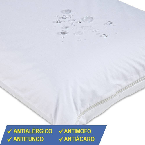 Imagem 7 de 11 de Kit 4 Protetor Travesseiro Impermeável Algodão Antialérgico