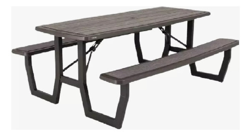 Mesa Plegable Lifetime Hdpe Picnic Gris