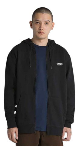 Campera Vans Modelo Basic Zip Hoodie Negro Exclusiva