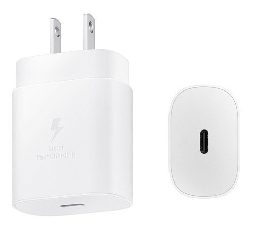 Cargador De Pared Samsung 25W sin cable / Carga Super Rápida / Usb Tipo C / PD 3.0 / PPS - Blanco