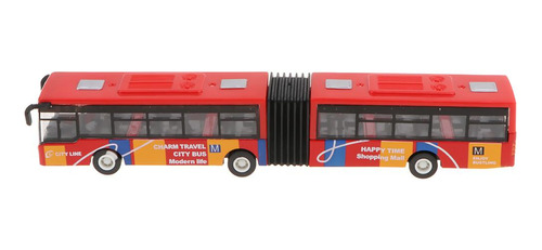 Autobús Fundido A Troquel De La Rojo 18 X 3 X 3 Cm Rojo