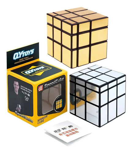 2 Cubo Rubik Qiyi Mirror 3x3 Speed Plateado Ydorado Original