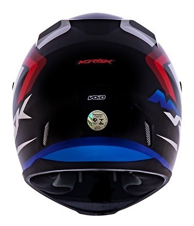 Imagem 4 de 4 de Capacete Norisk Ff391 Void Preto Vermelho Azul Lançamento Nf
