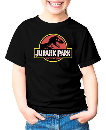 Polera Estampada Jurassic Park Algodon Niño Niña Persodesign