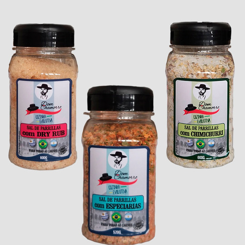 Sal De Parrilla Especiarias, Dry Rub E Chimichurri