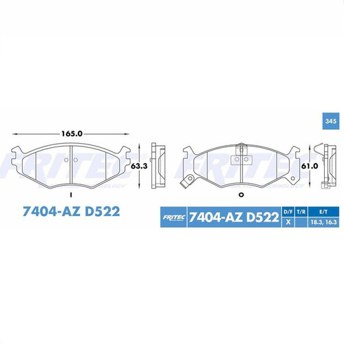 Balatas Delantero Chrysler Lebaron 1992 2.5l Semimetalicas